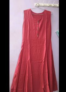 Peach Colour Dress With Coat