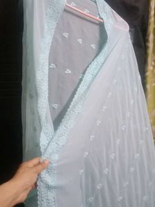 Cyan Blue Shade Beautiful Suit.
