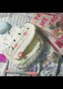 adorable bunny crochet pouch 🍓✨