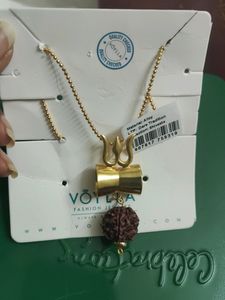 Trending Shiva Damru Rudraksha Pendent With Chain