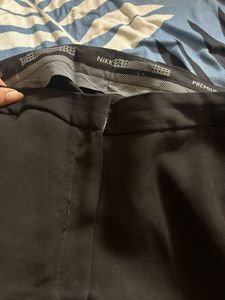 Black High-Waisted Flare Trousers