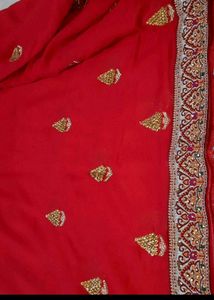fancy red saree