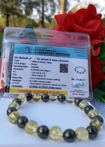 Citrin Pyrite Certified Brecelet