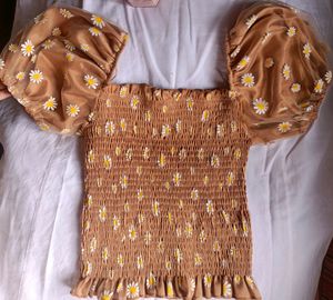 Sunflower Print Top