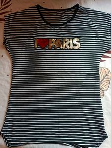 I Love Paris Striped Top