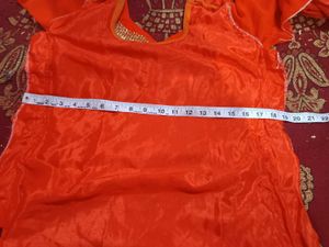 Orange Embroidered Salwar Suit