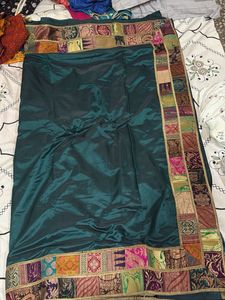 silk saree with brocade border