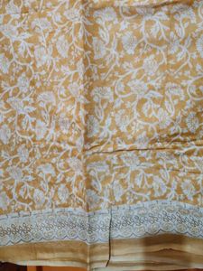 Floral Print Cotton Saree