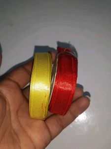 Ribbon on red and yellow colour..