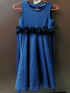 Navy Blue Flower Girl Dress