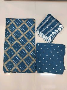 Silk Bandhej Dress Materials