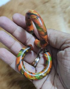 Wooden Camouflage Earrings