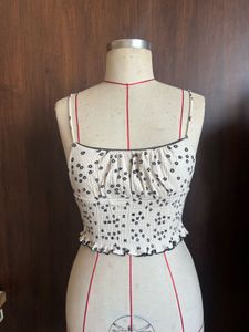 Bershka Floral Crop Top