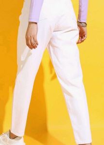 White Straight Leg Jeans