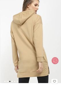 Beige Hoodie Dress