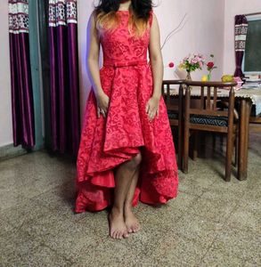 High & Low Style Red Dress