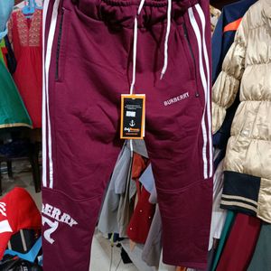 Burberry Men Woolen Lower Brand New In Maroon