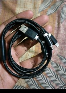 Combo 3 In 1 Or Samsung Data Cable Black White