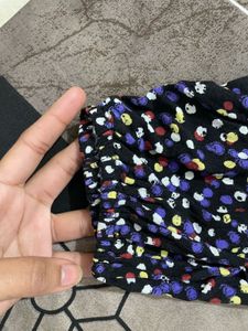 dot Print flaired Top