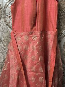 Beautiful Peach Party Wear Gawn