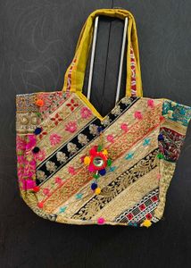 Ethnic Patchwork Tote Bag