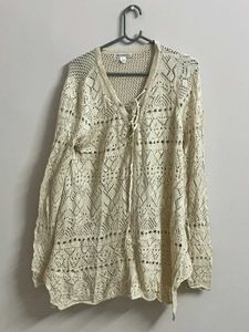 John Paul Richard Lace-Up Knit Top