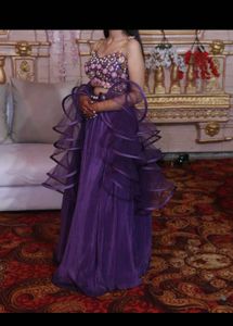 Purple Embellished Lehenga Choli