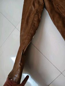 Zara Brown Faux Leather Jacket