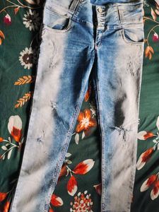 Denim High Waist Skinny Jeans