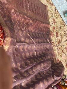 Purple Banarasi Silk Saree