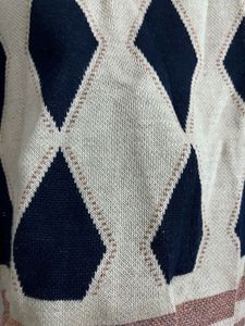 Patterned Knit Sweater, Beige color