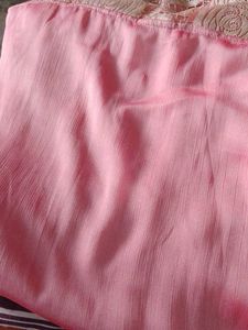 Elegant Pink &amp; Gold Saree