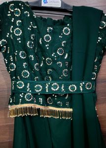 Green Embroidered Kurta Set