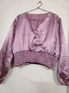 Shine Silk Party Wear Top For Women