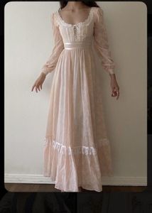 Pinteresty Vintage Romantic Pink Lace Dress