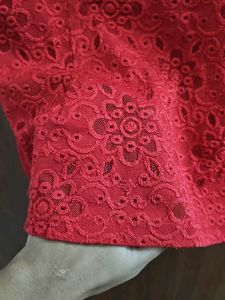 Red Floral Lace Top (Oriental/Chinese/Qipao/Cheong