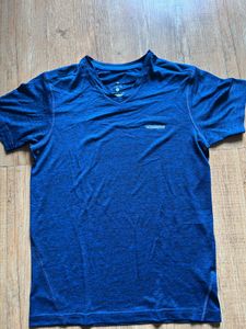 Blue V-Neck Active T-Shirt