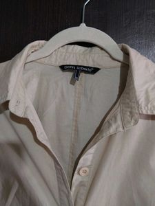 Beige Shirt Dress