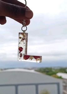 Letter  Resin Keychain