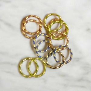Colorful Twisted Nose Rings Of 12 Pcs