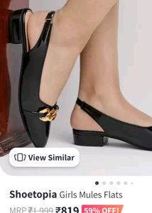 Black Slingback Flats