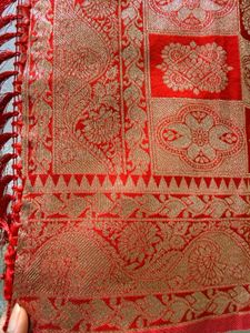 Bengali Traditional White-red Saree