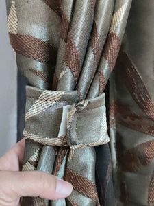 Elegant Brown Floral Roman Shade Window Curtain