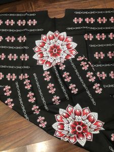 Black Floral Print Kurta + dupatta