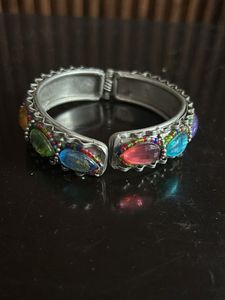 Colorful Gemstone Cuff Bracelet