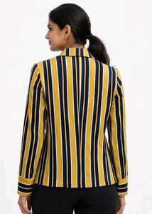 CBR Striped Button-Down Top L= 24 W = 30
