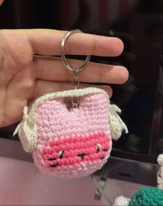 Crochet Kitty With Headphones Keychain!!