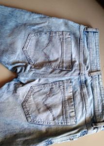 Blue White Faded Colored Denims Jeans For Men