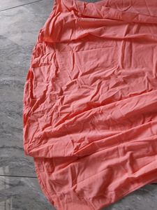 Peach And White Combo Gown