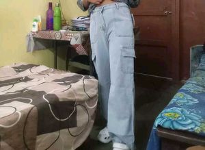 Light Wash Cargo Jeans